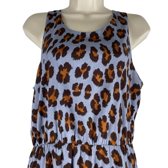 Walter Baker Alexandra Cheetah Printed Maxi Dress Blue Size S - Picture 3 of 8